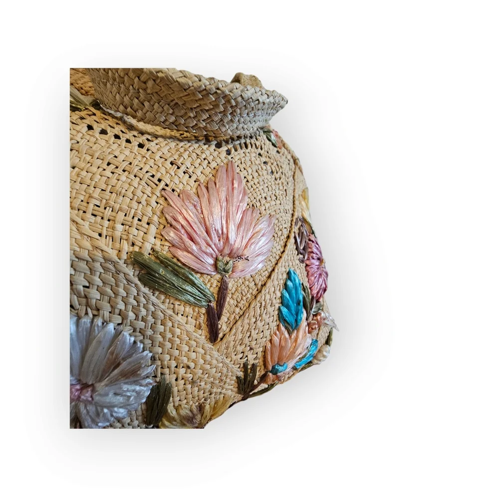 Vintage Jamaican straw purse